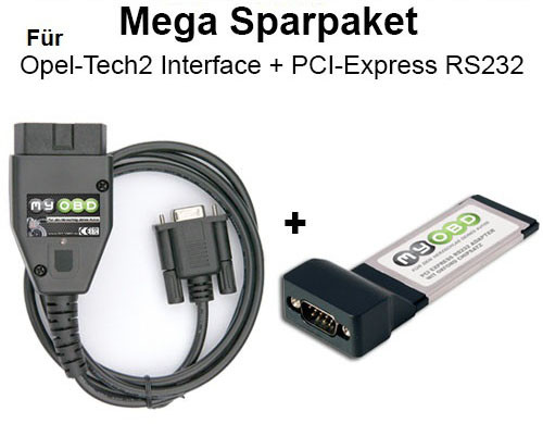 Sparpaket - Tech2 Interface für Opel + PCI Expresskarte