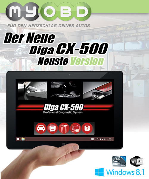 Profi Diagnosegerät Diga CX-500 Dell Tablet Diagnose Chiptuning Service Codieren