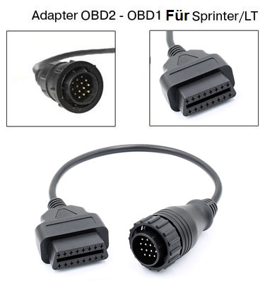 Adapter von OBD II für VW LT Mercedes Sprinter 14 Pin