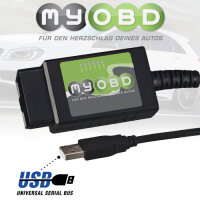 E 327 USB OBD2 Diagnose Interface für alle EOBD OBD-II KFZ Modelle