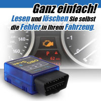 V-1 Mini OBD2 Bluetooth Adapter für Android,...