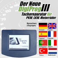 DigiProg III Tacho reparatur Laufleistung anpassen justieren KM