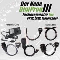 DigiProg III Tacho reparatur Laufleistung anpassen justieren KM
