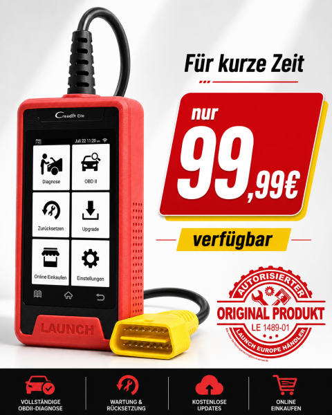 LAUNCH CRE Euro 1 Elite Profi Diagnosegerät gleiche Funktionen wie Launch X-431 Systeme